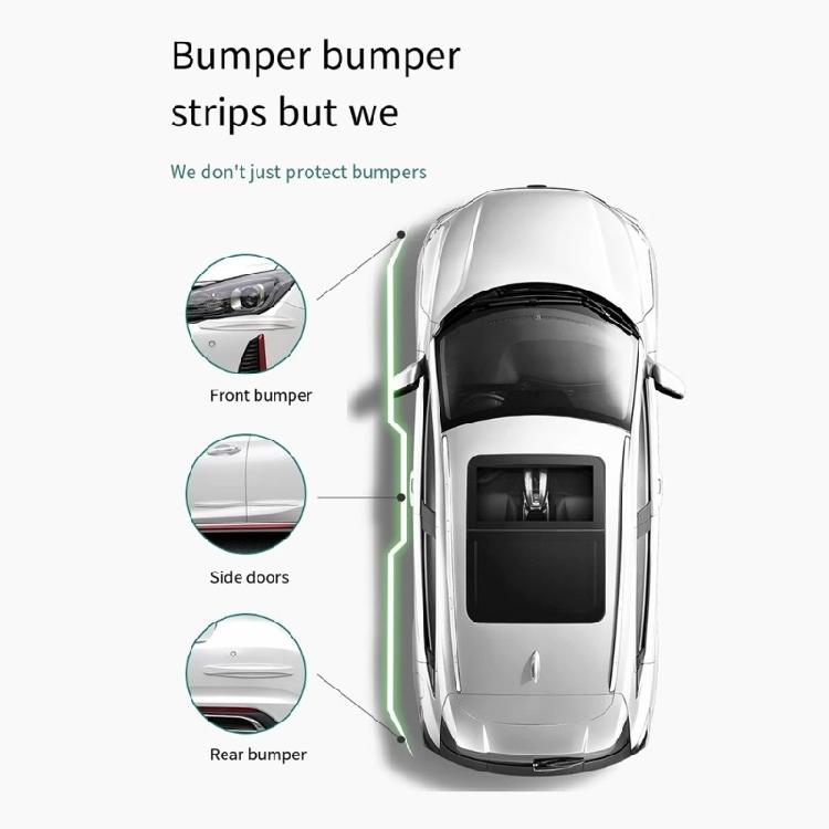 4pcs Flexible Bumper Guard Strips with Strong Adhesive Front & Rear Bumper Guard Upgrades for Car Front & Rear Safety