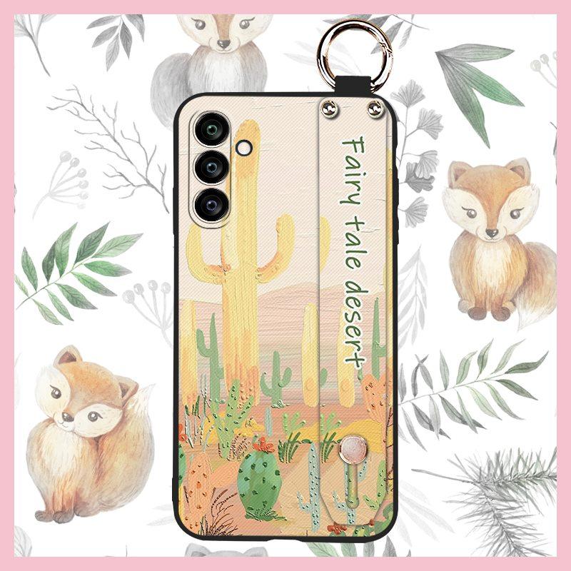 Anti-knock Ring Phone Case For Samsung Galaxy A24/SM-A245F/A25 5G Durable Wrist Strap Protective Kickstand Silicone
