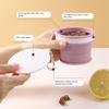 Leak Proof Silicone Drinking Cup with Carabiner Retractable Camping Cup Foldable Travel Mug  Sport