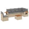 VidaXL Salon de Jardin avec Coussins 7 pcs, Canapés de Terrasse, Ensemble de Meubles de Patio, Mobilier d'Extérieur, Beige 3259266