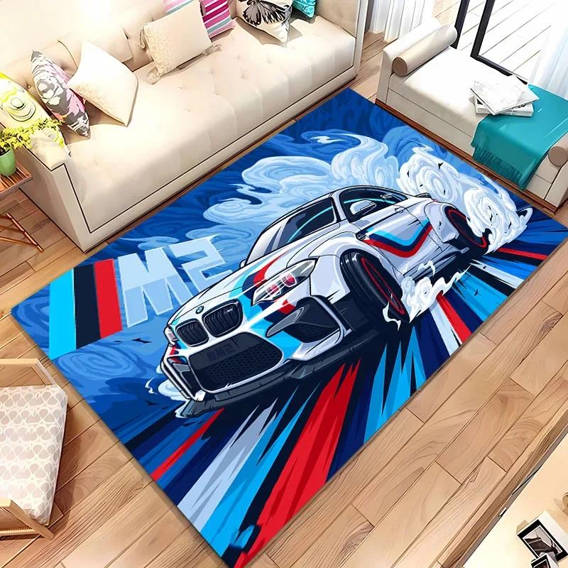 Classic Racing Car Artwork Carpet 3D HD Printed for Living Room Bedroom Mat Sofa Doormat Floor Rug Anti-slip Decor Alfombra Gift