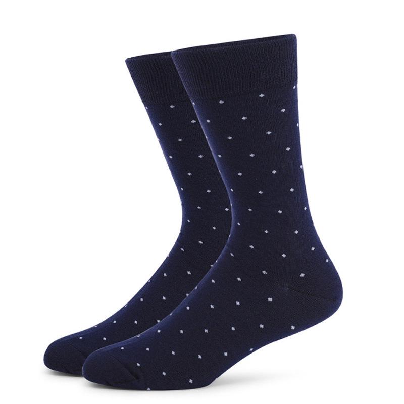 Men's European and American Striped Business Socks - Autumn New Mid-Calf, Plus Size, Versatile.