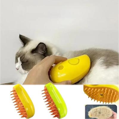 Pet Comb Cat Dog Electric Spray Brush Massage Comb One Button Spray Anti Fly Hair Massage Wash