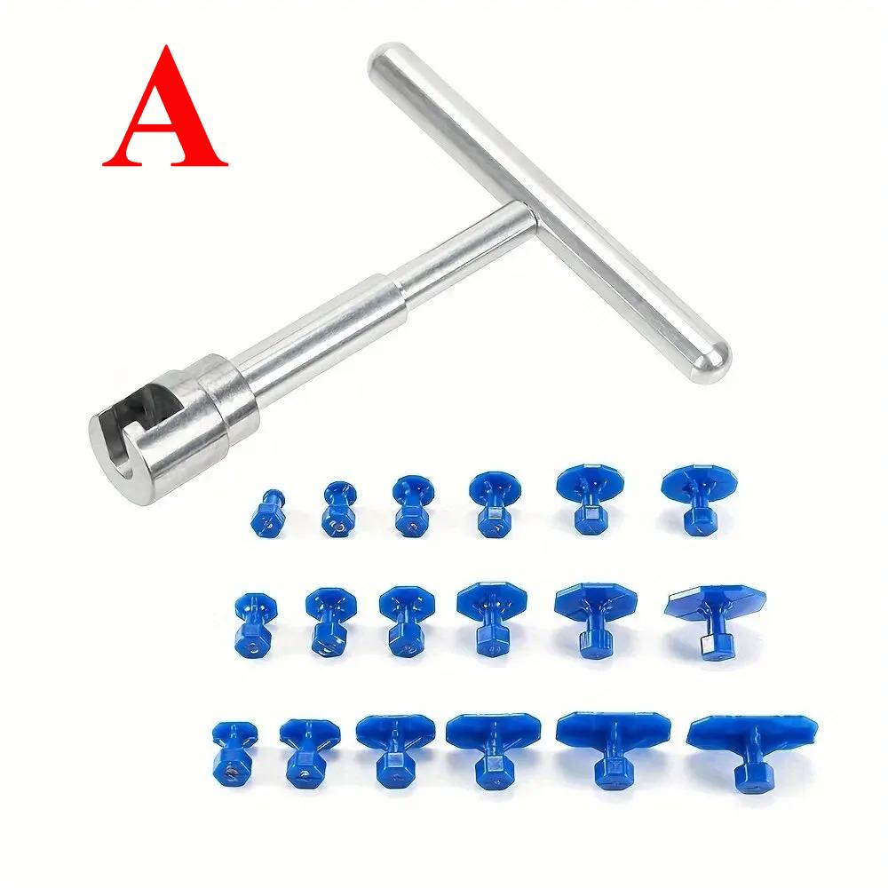 Car Dent Puller Repair Tools Body T-Bar Dent Remover Sheet Metal Multiple Size Suction Cup Puller Hand Tools Set
