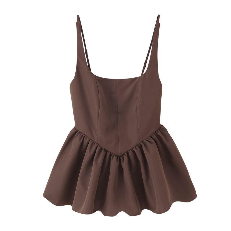 Kaslead New Arrival Women's Clothing Fashion Style Stylish Simple and Versatile Casual Square Collar Small Top