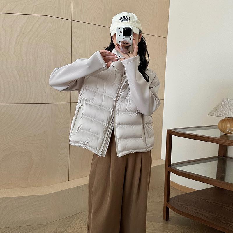 Light and Light Cotton Clothes for Female Students Autumn and Winter 2025 New Stand-up Collar Loose Long Sleeves Thickened Padded Short Cotton Jacket