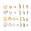 Stainless Steel Heart Charms Round Geometry Pendant for DIY Jewelry Making