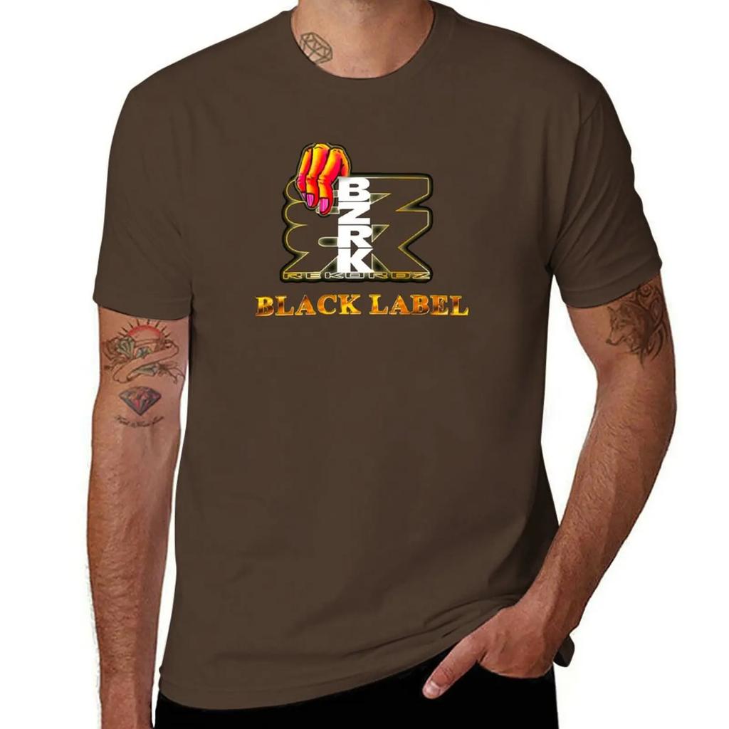 Bzrk Black Label TShirt blacks plain vintage t shirt men