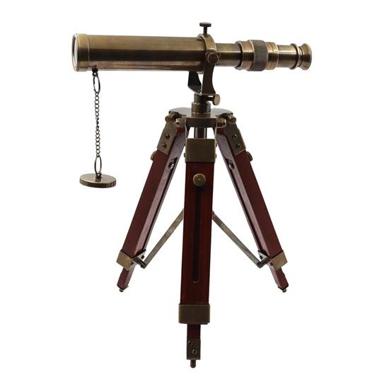 35.6 cm Brass Telescope with Wooden Tripod Gift Wedding, Thanksgiving, Chinese New Year, Christmas, Table top, Home, Office Decor
