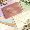 Handmade Paper Envelopes with Real Petals 10PCS Petal Art Envelopes, Floral Texture Design, Thick Western Style for Wedding Invitations Stationery,
