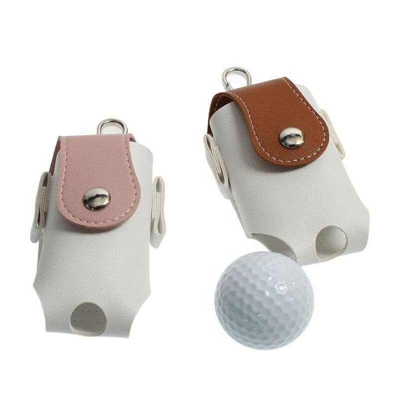 1PC Mini Bag PU Leather Waist Hanging Golf Ping Pong Storage Bag Men's Belt Bag Sports Accessories