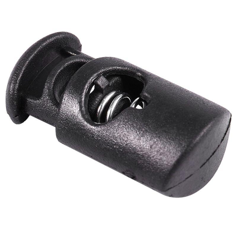 ABJI-Diameter 8 Mm Hole, Cord Cord Stopper Laces Snap Hook, Black, 40 Pcs
