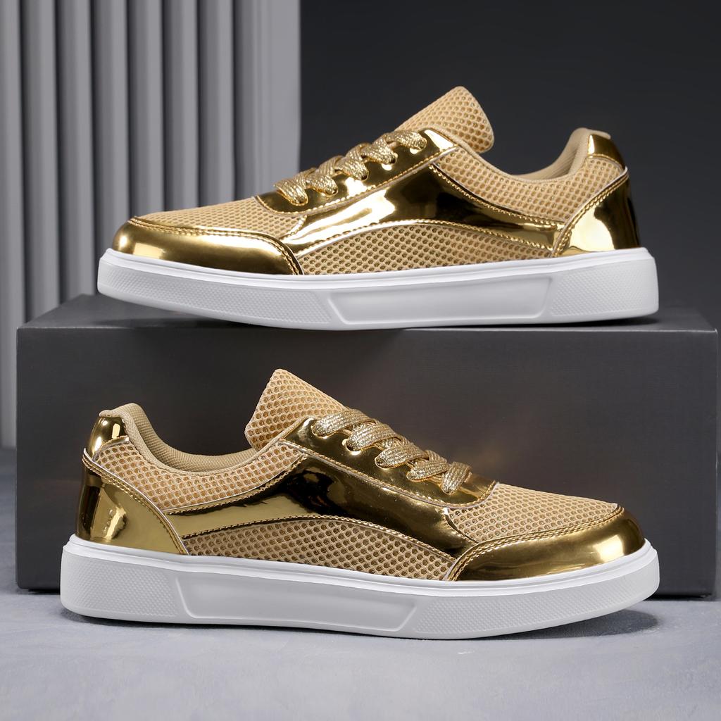 TUINANLE Women Sneakers Rhinestone Ladies Shoes Mesh Vulcanized Shoes Thick-soled Casual Bling Glitters Shoes