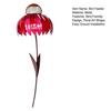 Bird Feeder, Painted Iron Bird Feeder with Petal-Top Grain Storage, Iron Art Design Bird Feeder for Hummingbirds And Finches Outdoor Garden Decoration
