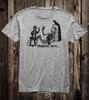 Retro Prison Tattoo Tee T shirt Vtg Art Skull Skeleton Devil Satan Memento Mori