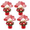 15Pcs Heart Vase Floral Insert Set Valentine's Day Romantic Table Decor for Centerpiece Party Wedding Decoration