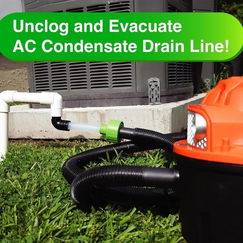 Plastic Cleaner Tool Air Conditioner Drain Line Cleaner Adapter Universal HVAC Drain Line Unclogger Easy Installation