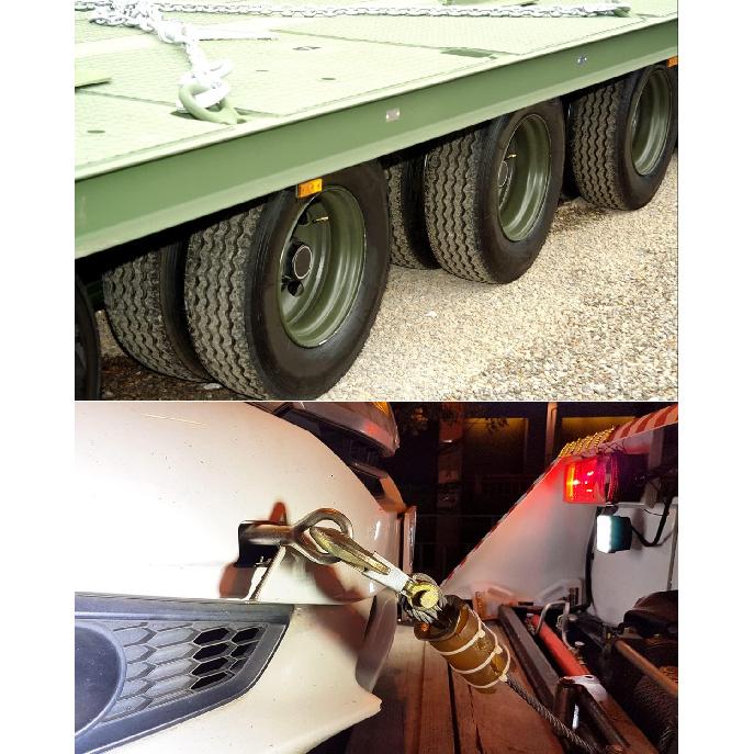 1/4 Inch Safety Chain Hooks, Clevis Slip Hook With Safety Latch, Grade 70 Forged Steel 12,600 Lb For Trailer Truck Transport Tow Winch Hook