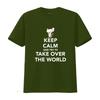 Keep Calm And Try To Take Over The World Cartoon Mouse Funny T Shirt For New Vintage Washed Graphic Top For Everyday Wear