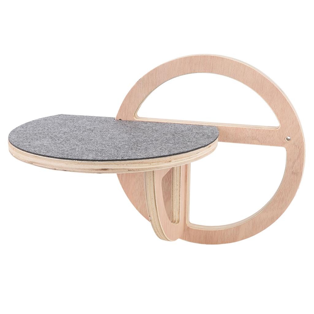 Cat Wall Shelf Wooden Round Increase Cat Exercise Wearproof Easy to Clean Cat Wall Perch for Cats