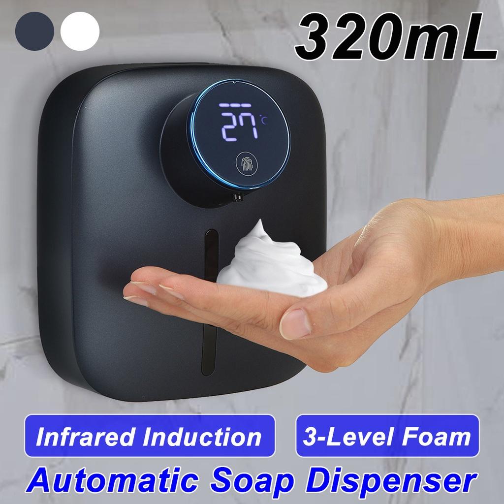 3W Digital Display Rechargeable Infrared Sensor Touchless Pump Automatic Foam Soap Dispenser with Temperature