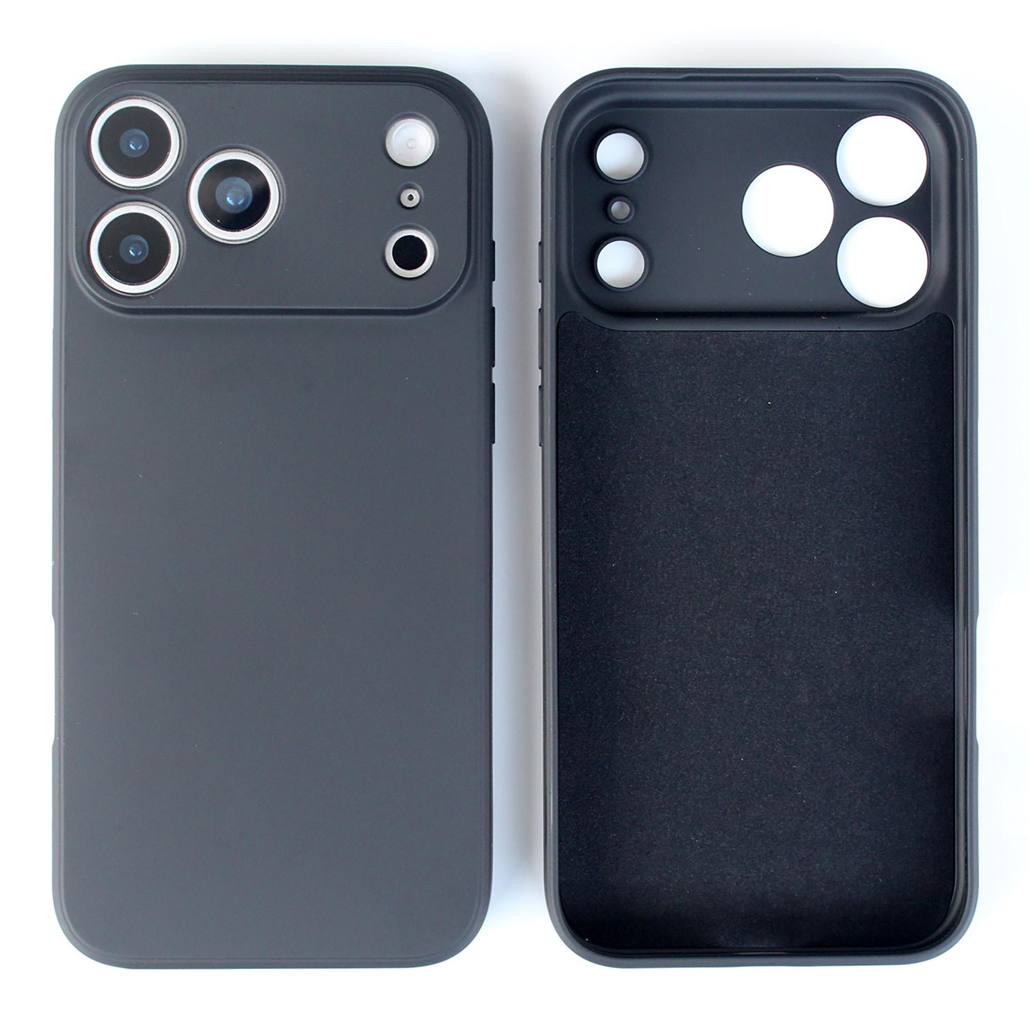 

Для iPhone 17 Pro Max 17 Pro 17 Air силіконова задня кришка захист камери кришка ударостійка м яка проста однотонна чохол для телефону For iPhone 17 чорний