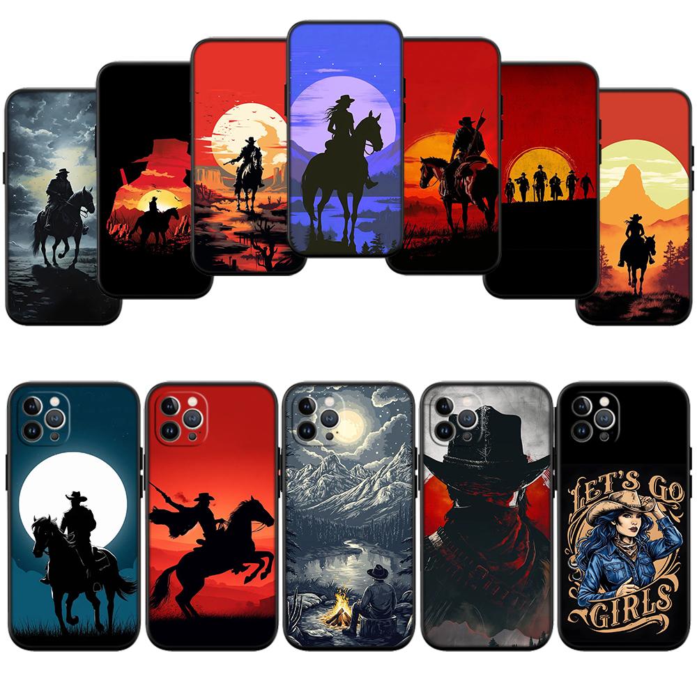 RP25 Cowboy New High-End Shell Phone Case for iPhone 16 15 14 13 12 Pro Max Plus Mini