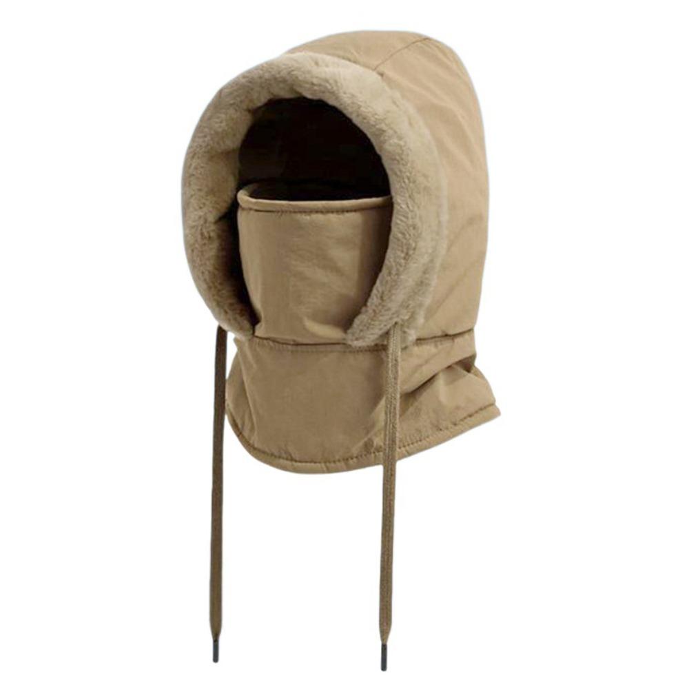 Cycling Cap Down Cotton Balaclava Ski Mask Windproof Warm Winter Hat Dustproof 4-in-1 Mask Hat Scarf Set Unisex