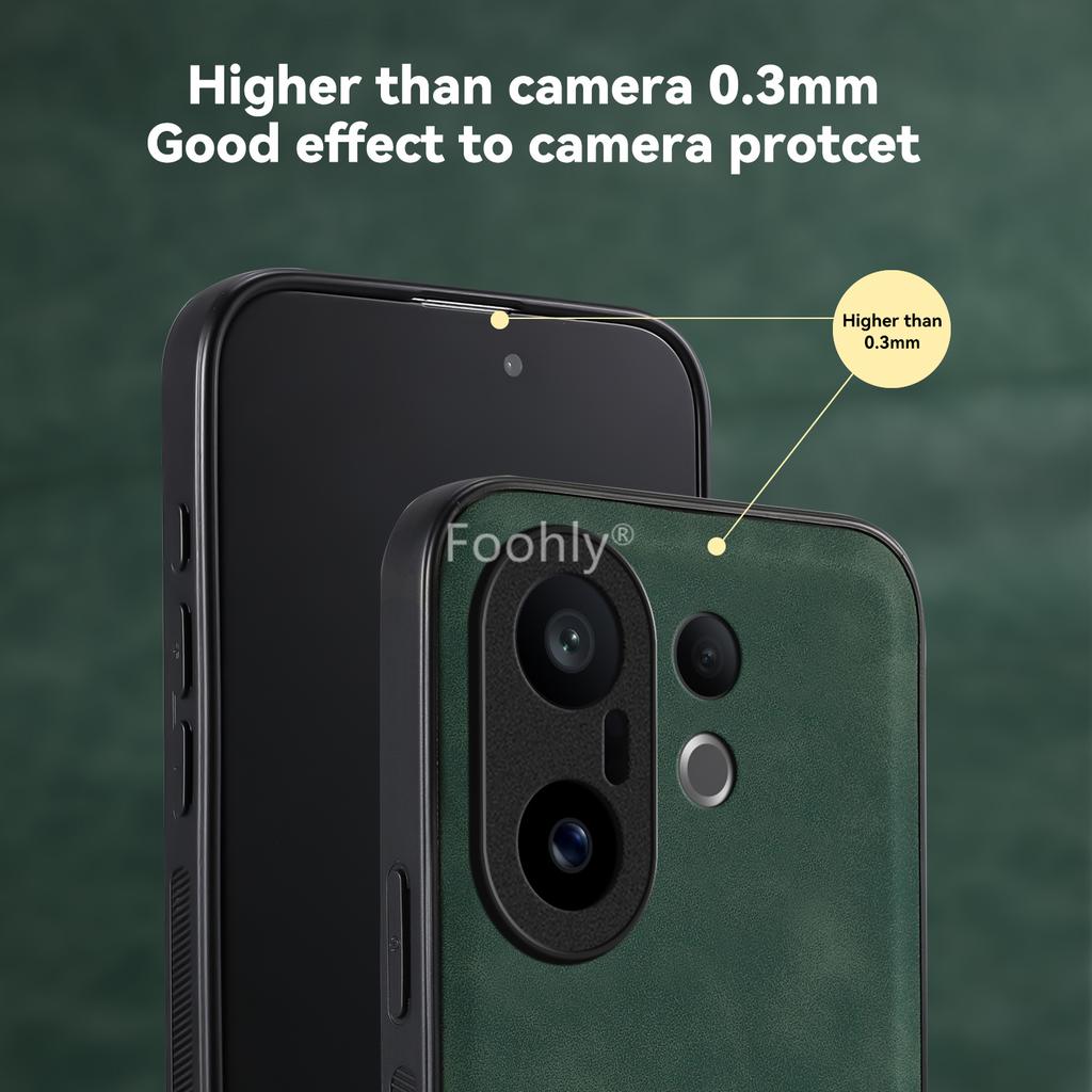 Nubuck Leather Shockproof Magnetic Case for Vivo X200 FE Protective Cover Back Shell Coque Funda