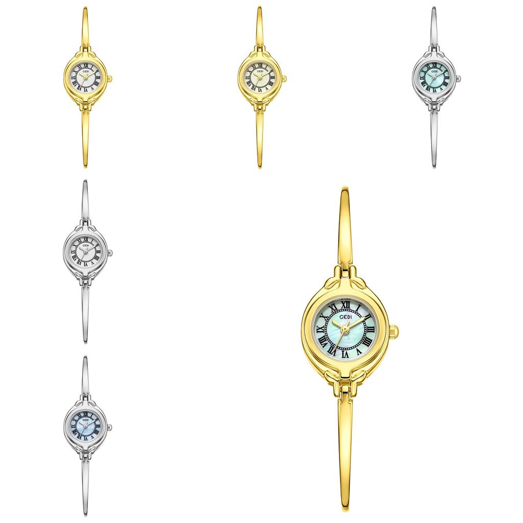 Vintage Small Round Dial Wristwatch For Women With Quartz Movement