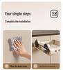 Meirui De Wall-Mount Kitchen & Bathroom Trash Can with Suction Cup and Hanging Rack