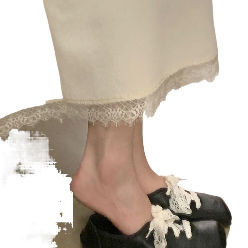 Gentle Ballet Style Soft-soled Flat-soled Single Shoes Women's 2025 New Square-headed Fairy Lace-up Little White Shoes Grandma Shoes