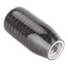 Universal Real Black Carbon Fiber Manual Gear Shift Knob Shifter Lever 5 Speed
