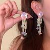 Clear Blue Resin Flower Earrings: Sea Salt Breeze Style for Summer Seaside Vacations