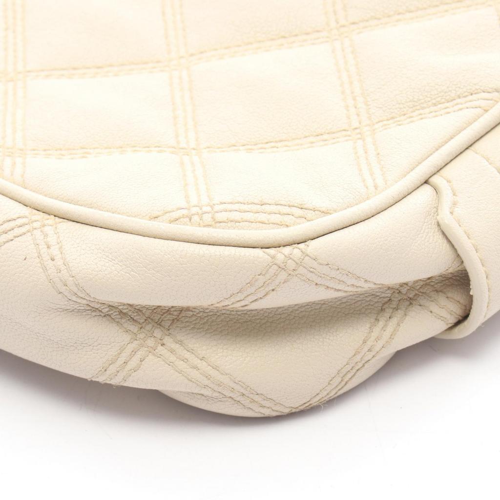Used SAINT LAURENT PARIS Shoulder Bag leather Beige Used Women