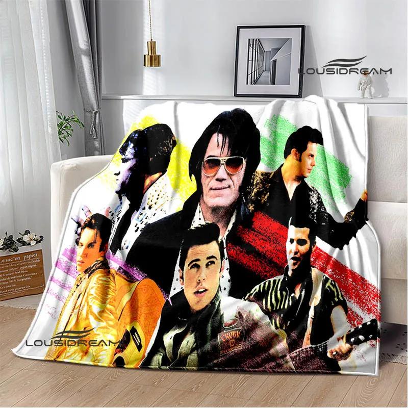 E-Elvis-Presley Retro print deken dekens voor bedden Picknickdekens Flensdeken Zachte en comfortabele deken verjaardagscadeau