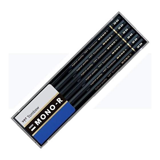 Карандаш Tombow MONO Mono R 2B 1 дюжина пластиковый футляр MONO-R2B