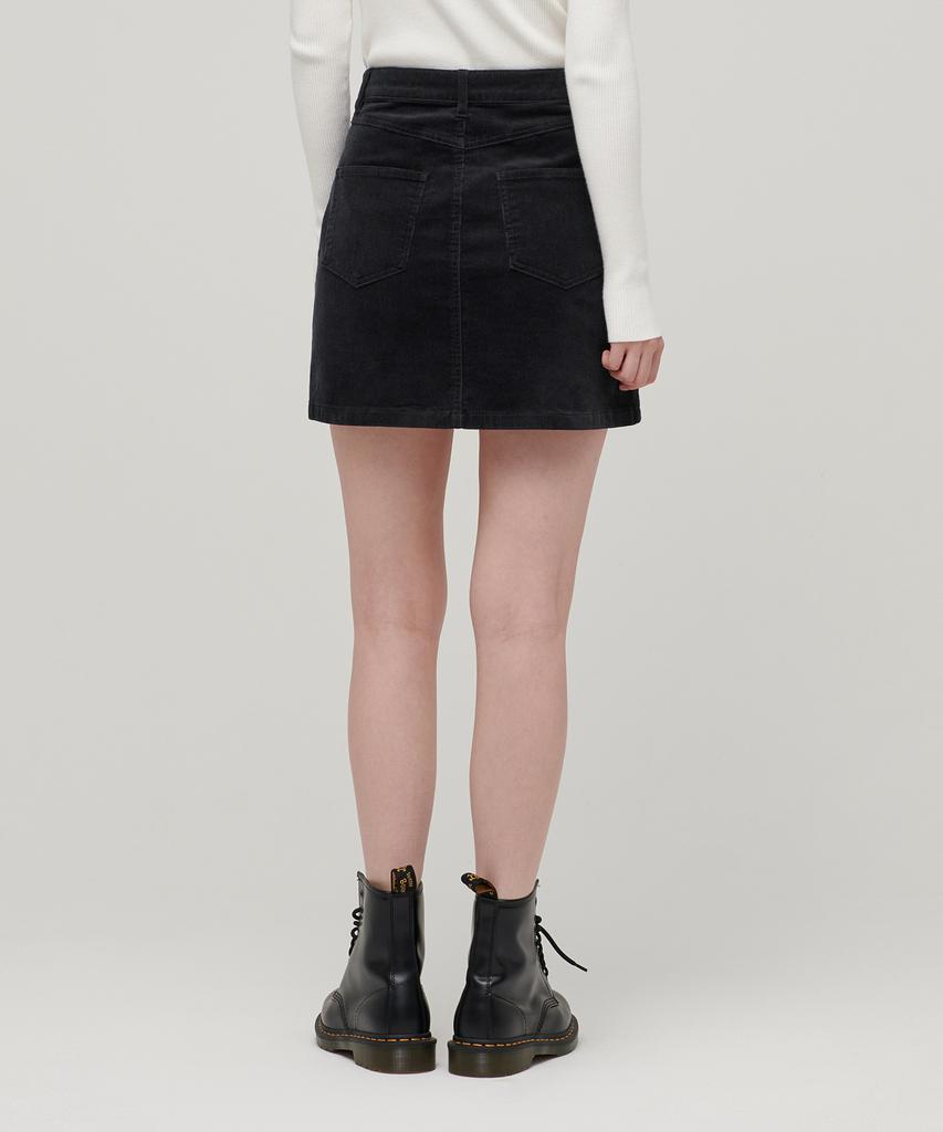 Musinsa Standard Woman Women'S Corduroy Mini Skirt [Dark Gray]