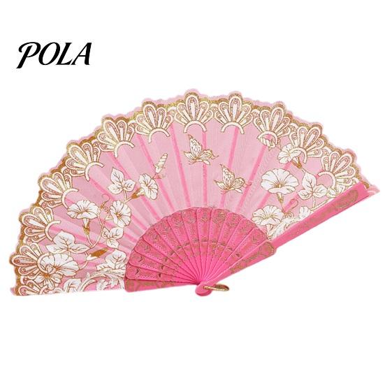 Pocket Fan Handheld Vintage Style Bright Color Exquisite Pattern Fine Workmanship Ultralight Collapsible Cloth Retro Chinese Folding Photography Prop