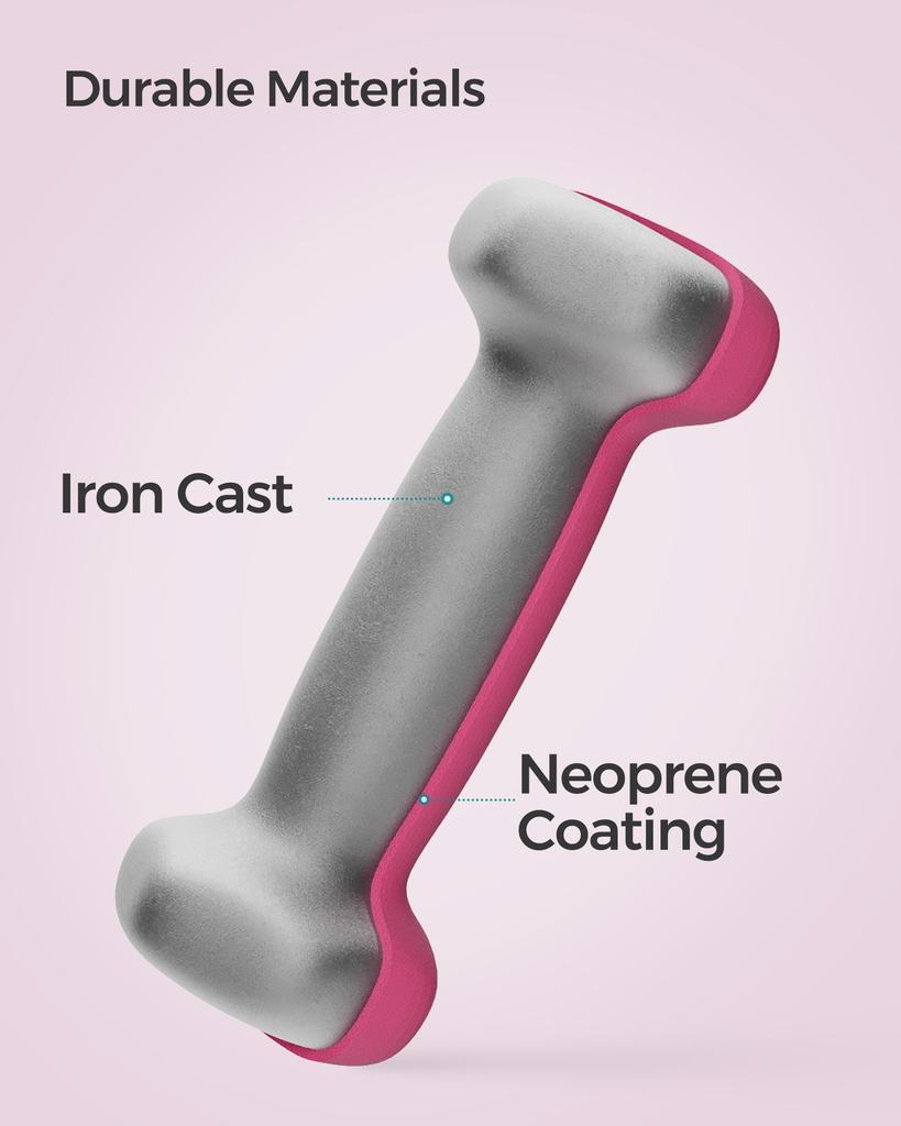 SONGMICS Hex Dumbbells Pair, 2 x 1 kg, Non-Slip PVC Coating
