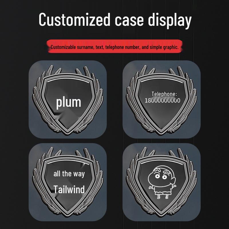 Metal Wing Badge & Decorative Sticker for Hongqi Tiangong 05/06/08 EH7 Car