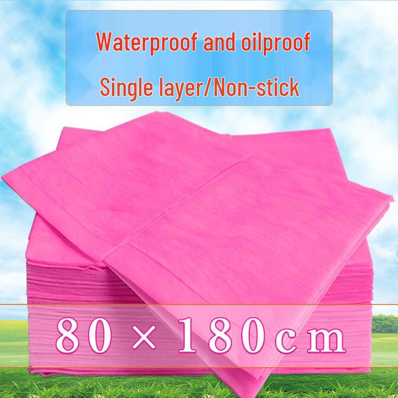 Waterproof Oilproof Disposable Bed Sheets with Hole - Non-Woven, Breathable, 100-Pack