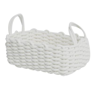 Cesto Portatutto in Corda di Cotone Lavorato a Mano Stile Nordico Organizer da Scrivania per Chiavi Snack
