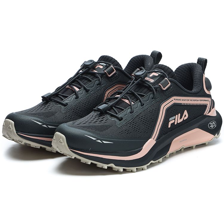 Fila Lynx Outdoor Fabric TPU Wear-Resistant Low-Top Trail Running Shoes Women Sneaker Pink Black A12W311208FDP