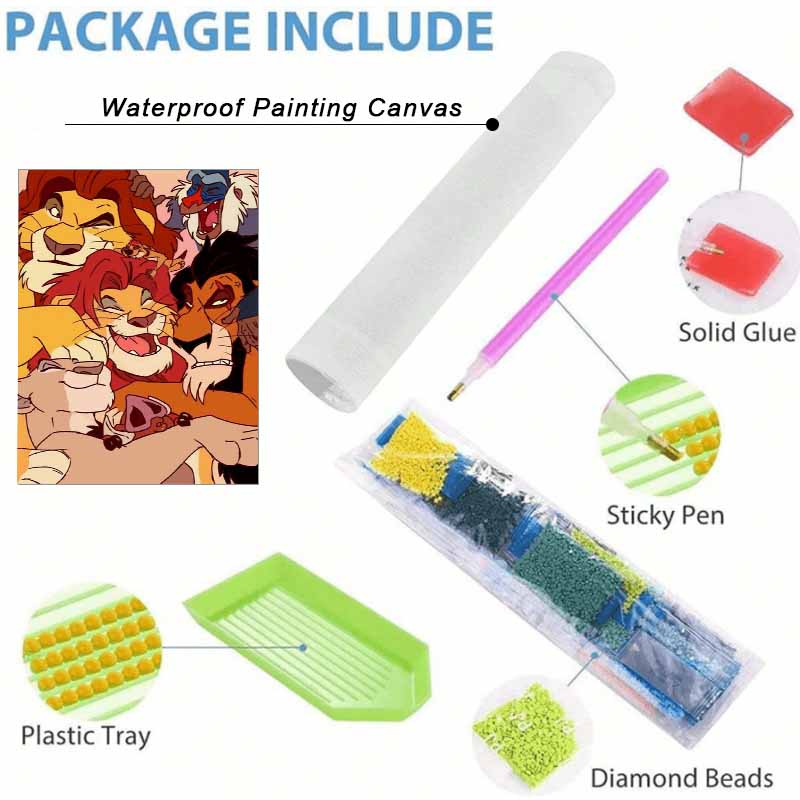Disney Diamond Painting Kit Lion King Classic Style Home Decor Craft Perfect Gift Idea Diamond Art