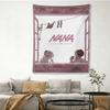 1Pc Nana Anime Tapestry, Retro Manga Window Scene Wall Hanging, Pink Aesthetic Room Decor For Bedroom Dorm