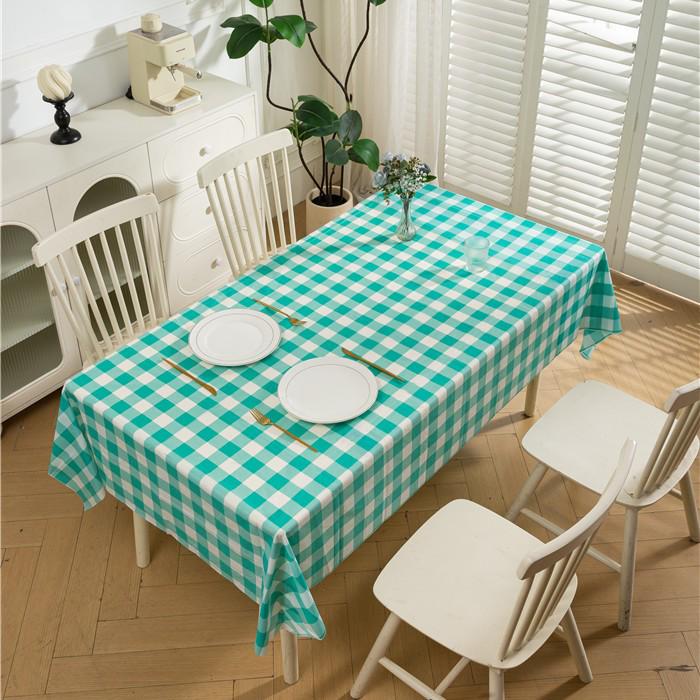 Nordic Checkered Waterproof PEVA Tablecloth - Oil-Proof, Wash-Free, Modern Picnic & Party Mat