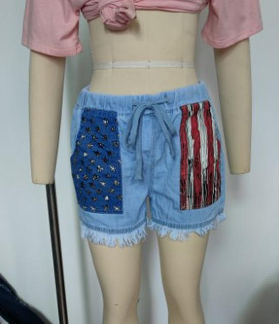 Europäische & Amerikanische High-Waist Jeans-Shorts mit Fransen - Trendige Damenmode