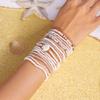 European American Fashion Bohemian Layered Beaded Bracelets Elastic Ethnic Bracelets for Women Female Bangle Bracelet