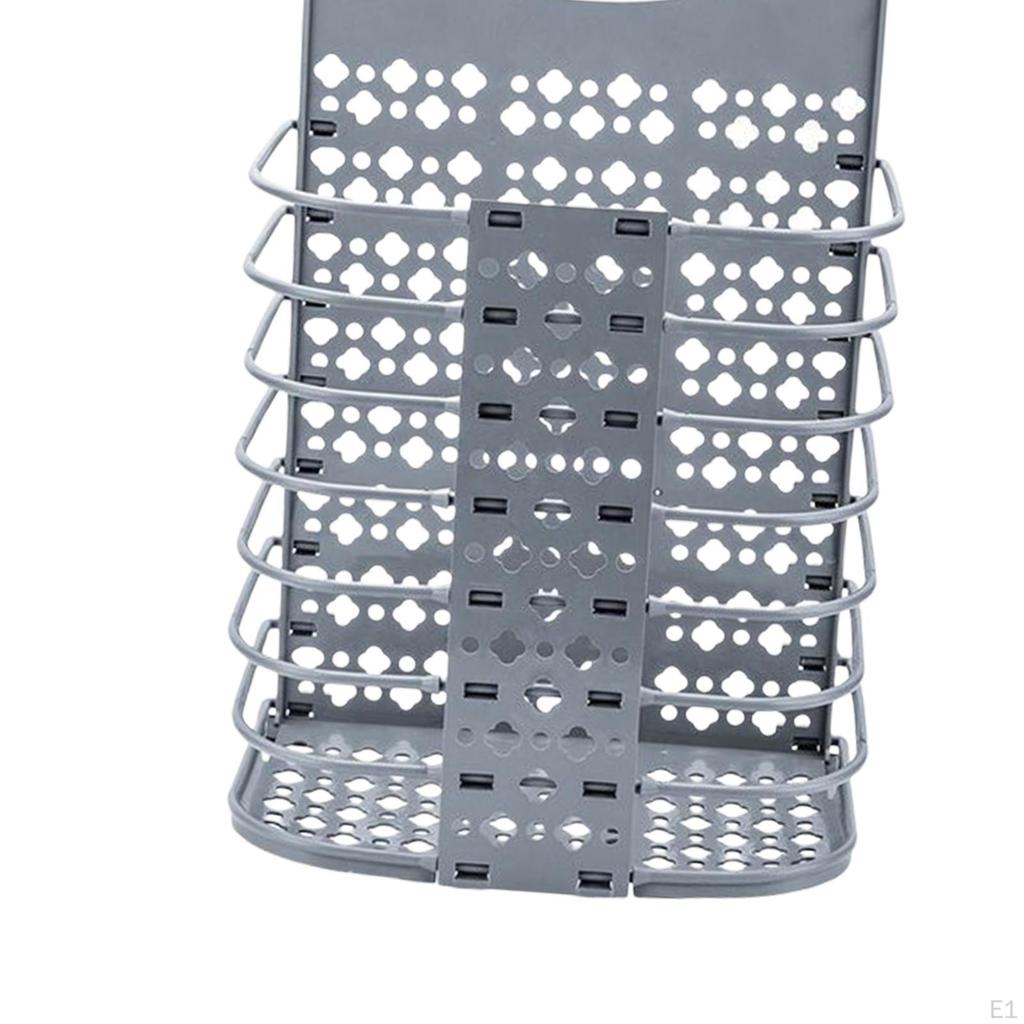Collapsible Dirty Clothes Storage Basket, Wall Mounted with Sturdy Installation Hooks
